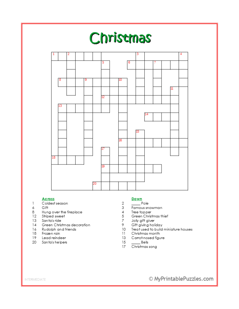Winter Word Search Advanced My Printable Puzzles