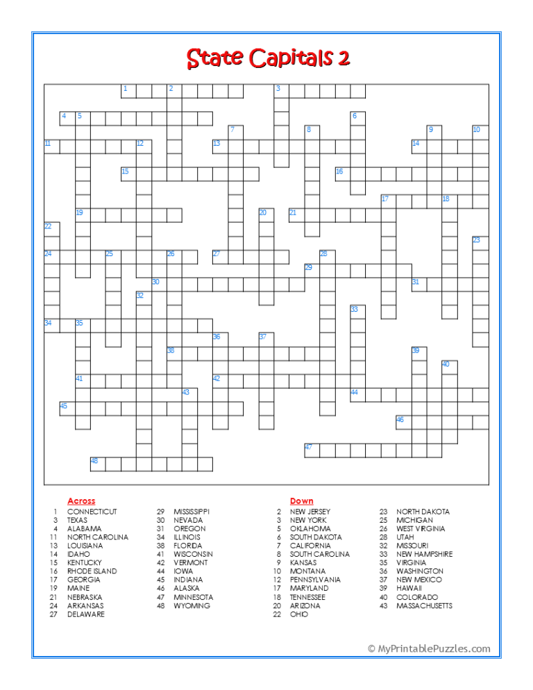 Baltic Capital Crossword