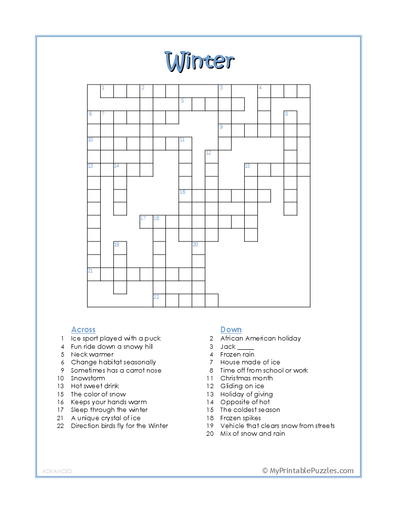 winter-crossword-puzzle-printable